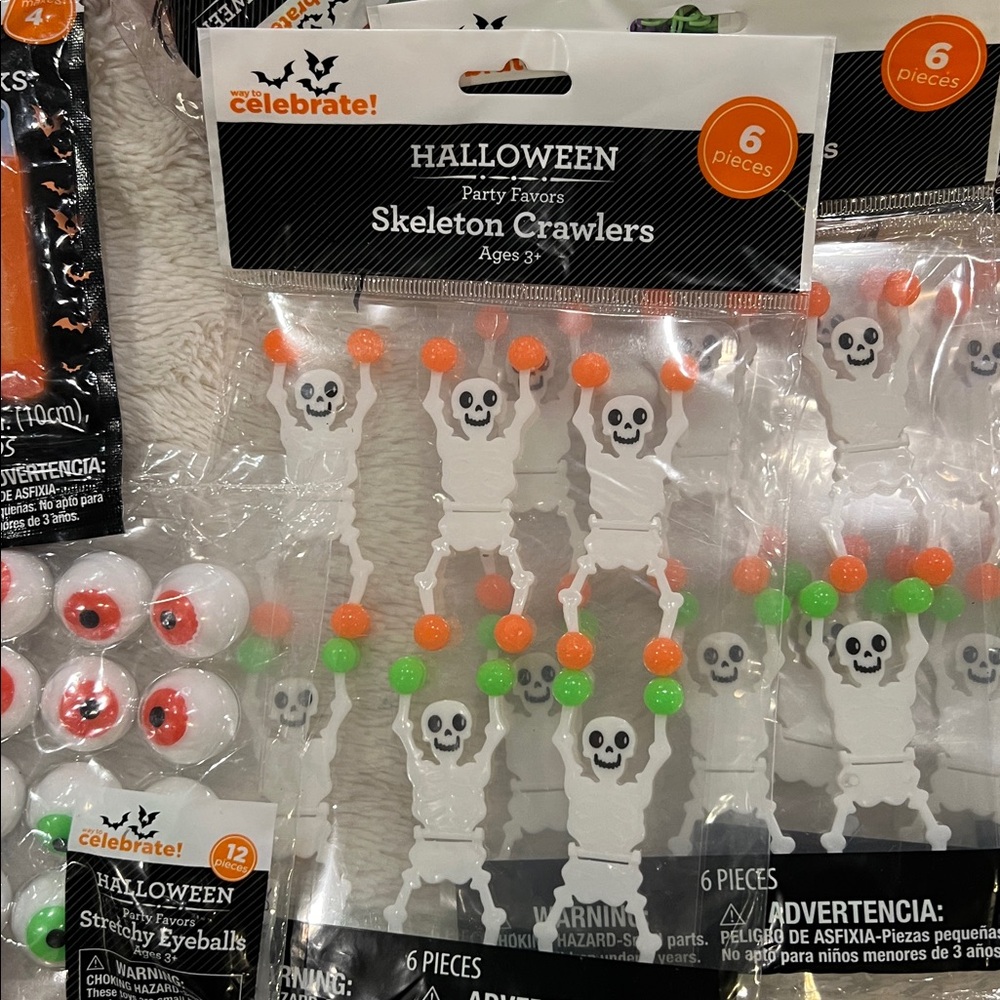 Huge lot of Halloween window clings straws spider rings glow sticks - Picture 2 of 10